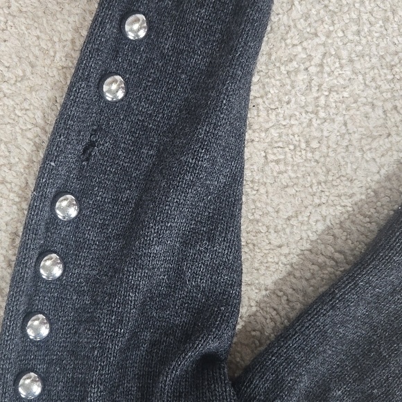 Cinq A Sept Embellished Studded Gray Cardigan Sweater Estimated M/L - Picture 4 of 12